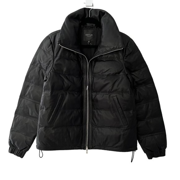๐ DSTLD Lamb Leather Quilted Down Puffer Jacket - Picture 8 of 8